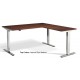 Cromo Corner Triple Motor Chrome Height Adjustable Desk